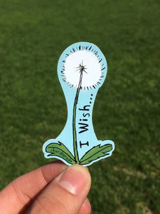 I Wish Dandelion Sticker