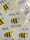 Haulin’ Pollen Bee Sticker