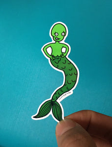 Mermalien Mermaid Alien Sticker