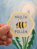 Haulin’ Pollen Bee Sticker